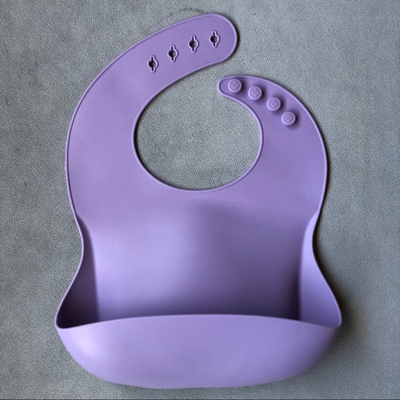 Fox Feeding Set ~ Bib, Dish, Fork & Spoon ~ Purple ~ Brand New! - Picture 3 of 12